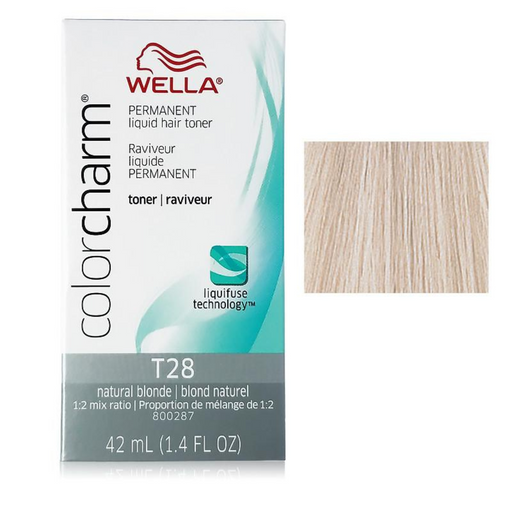 Wella Color Charm Liquid Toner, 1.4oz – T28 Natural Blonde