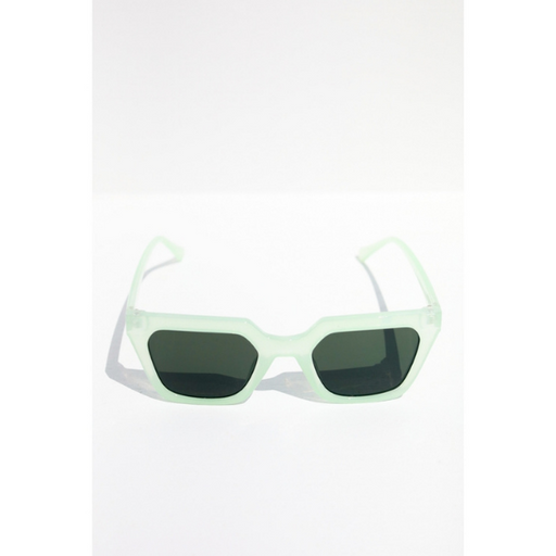 Snatched Square Frame Green Sunglasses