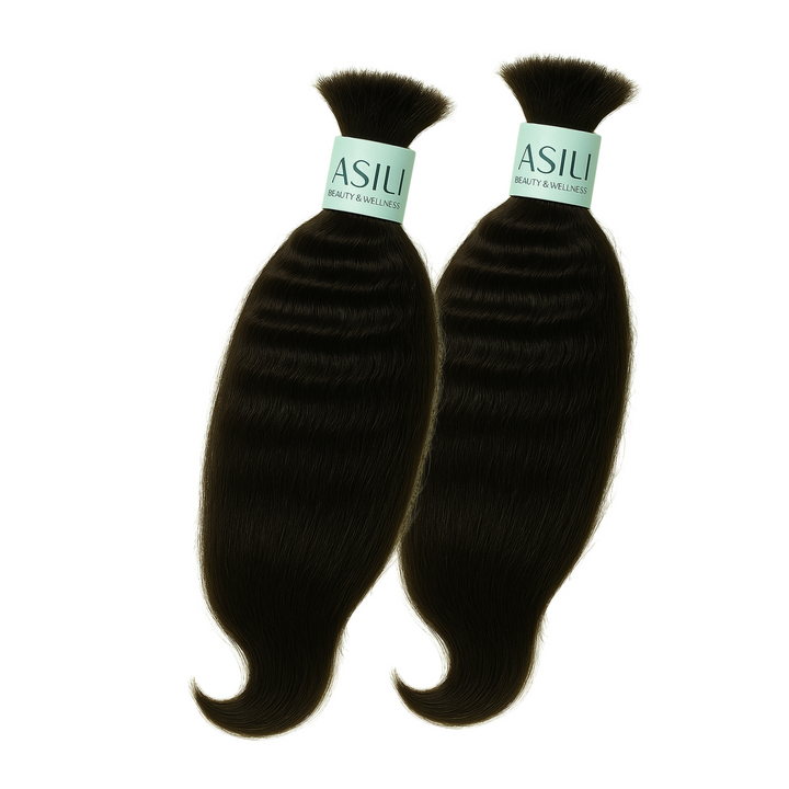 Kinky Straight Bulk Human Hair 16" 2 Bundle Pack