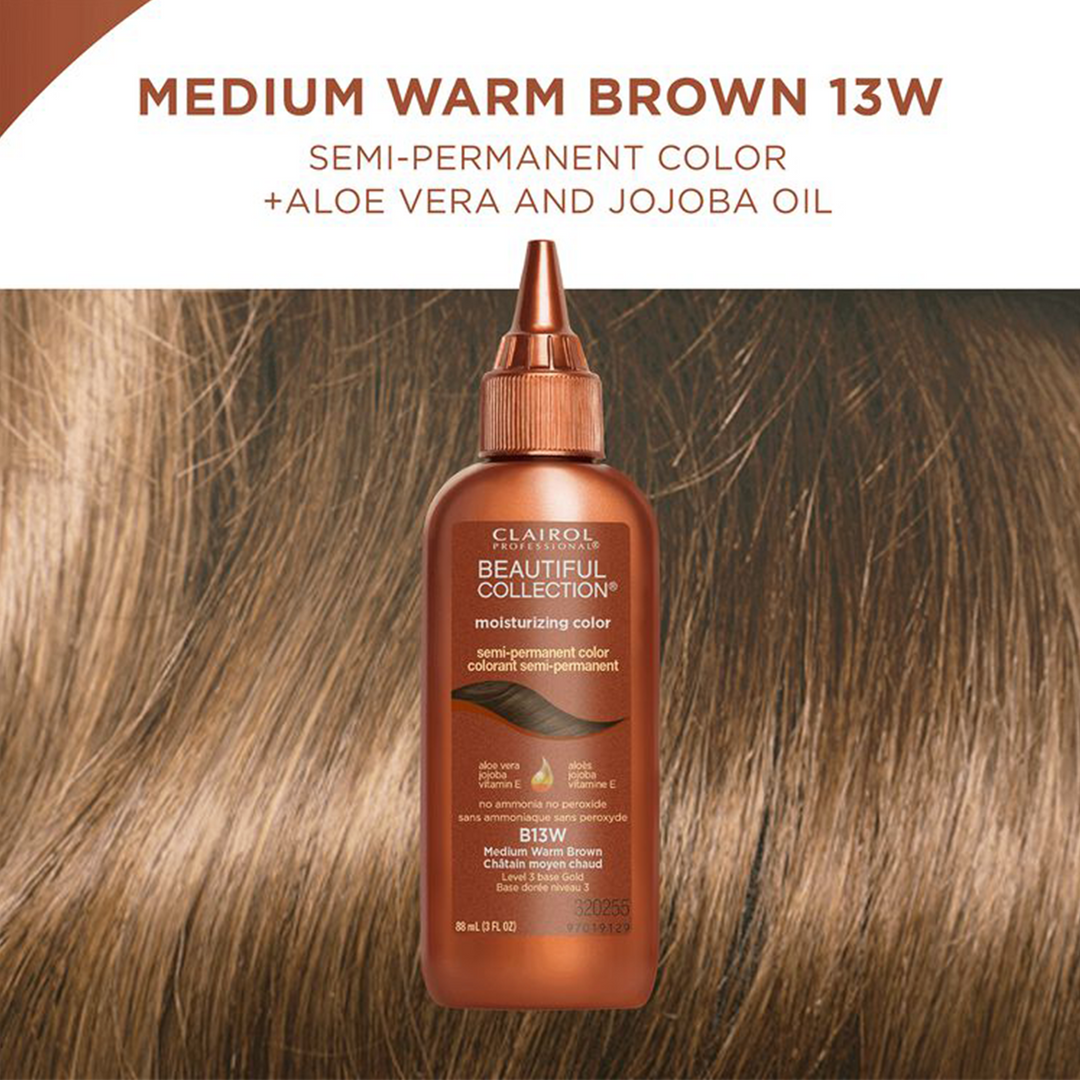 Beautiful Collection Moisturizing Color – B13W Medium Warm Brown 3oz