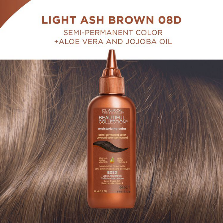 Beautiful Collection Moisturizing Color – BO8D Light Ash Brown 3oz