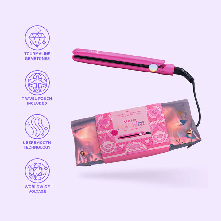 Limited Edition Festival Flat Iron + Holographic Bandolier Bag