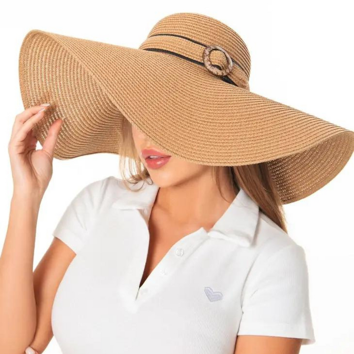 Buckle Band Straw Beach Sun Hat