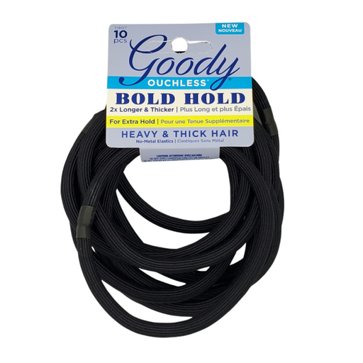 Ouchless Extra Long Extra Thick Elastics Black