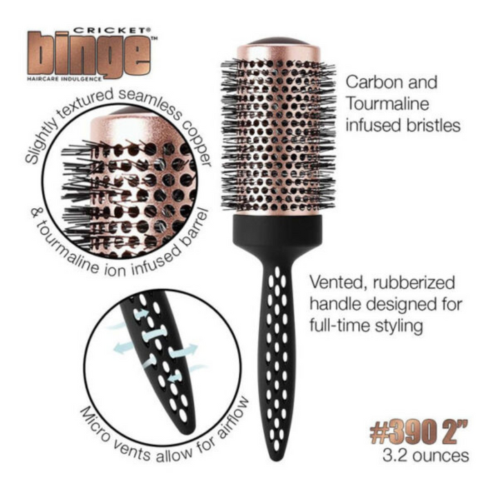 Binge Cooper Tension Thermal Brush- 2″ (3.2oz)