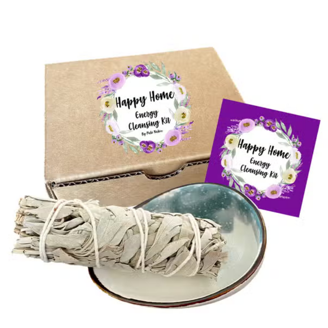 White Sage Stick/Ceramic Abalone Dish (Gift Box)