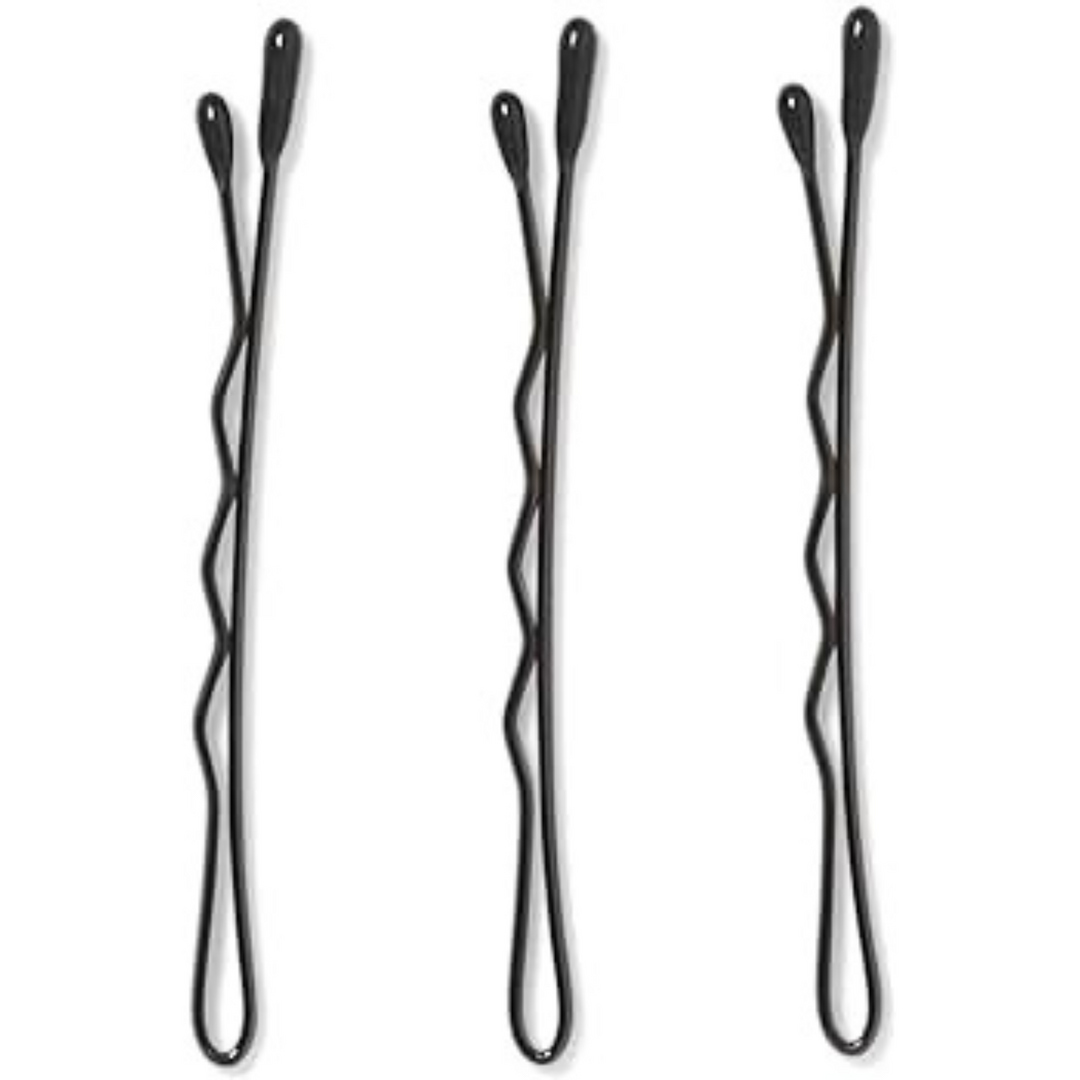 Colour Collection Metallic Finish Small Bobby Pin-Black