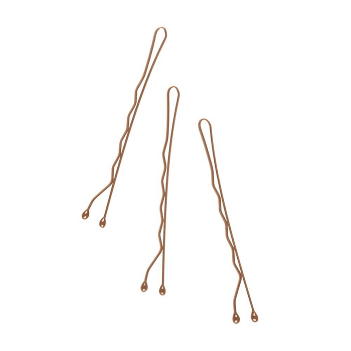 Colour Collection Metallic Finish Small Bobby Pin-Brunette