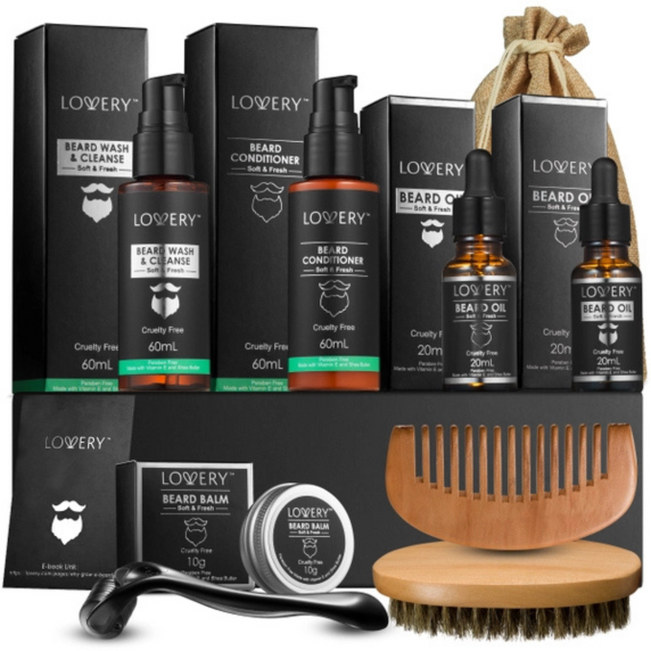 Men's Beard Grooming & Growth Trimming Kit