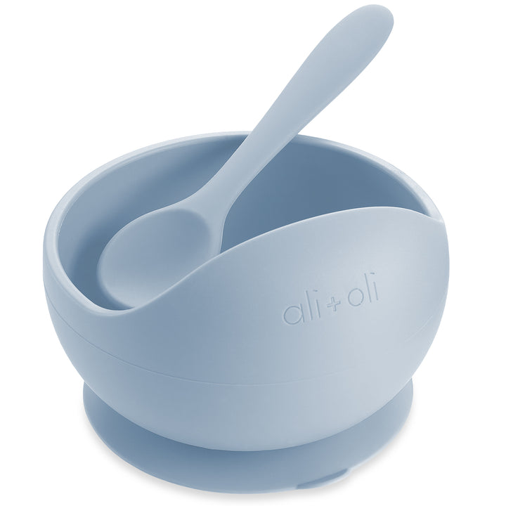 Silicone Suction Bowl and Spoon (Cloud)