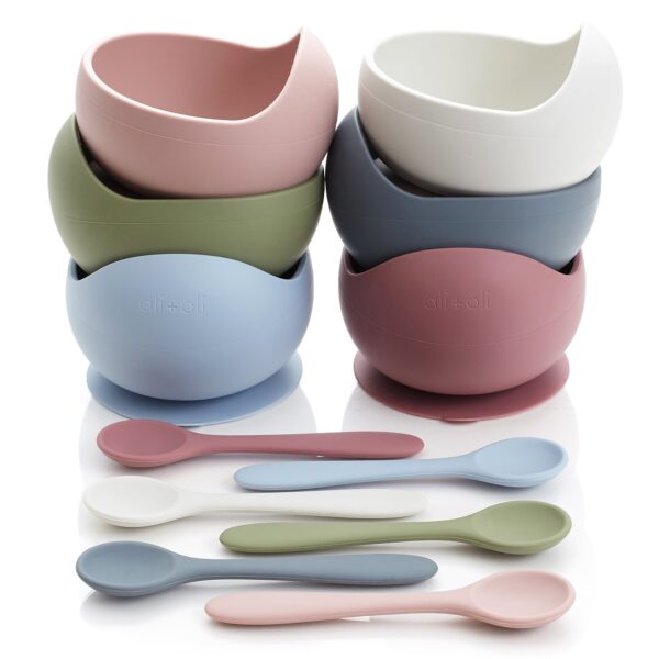 Silicone Suction Bowl and Spoon (Cloud)