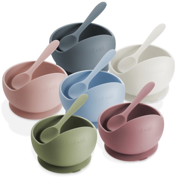 Silicone Suction Bowl and Spoon (Cloud)