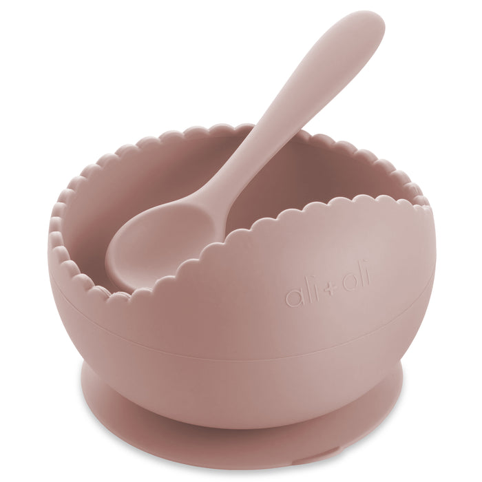 Suction Bowl & Spoon Wavy