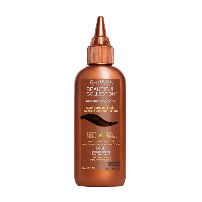 Beautiful Collection Moisturizing Color - B18D Darkest Brown 3oz