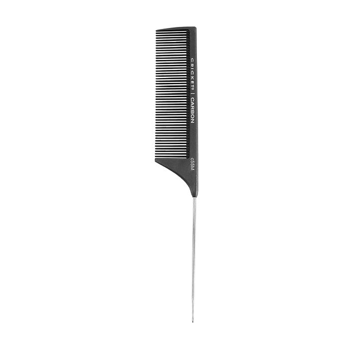 Cricket Carbon Comb- C55M Medium Tooth Metal Rattail