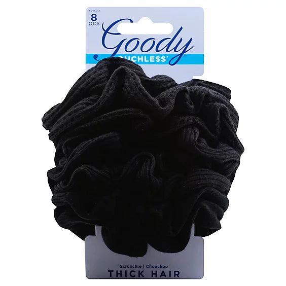 Scrunchie Ouchless Black Satin