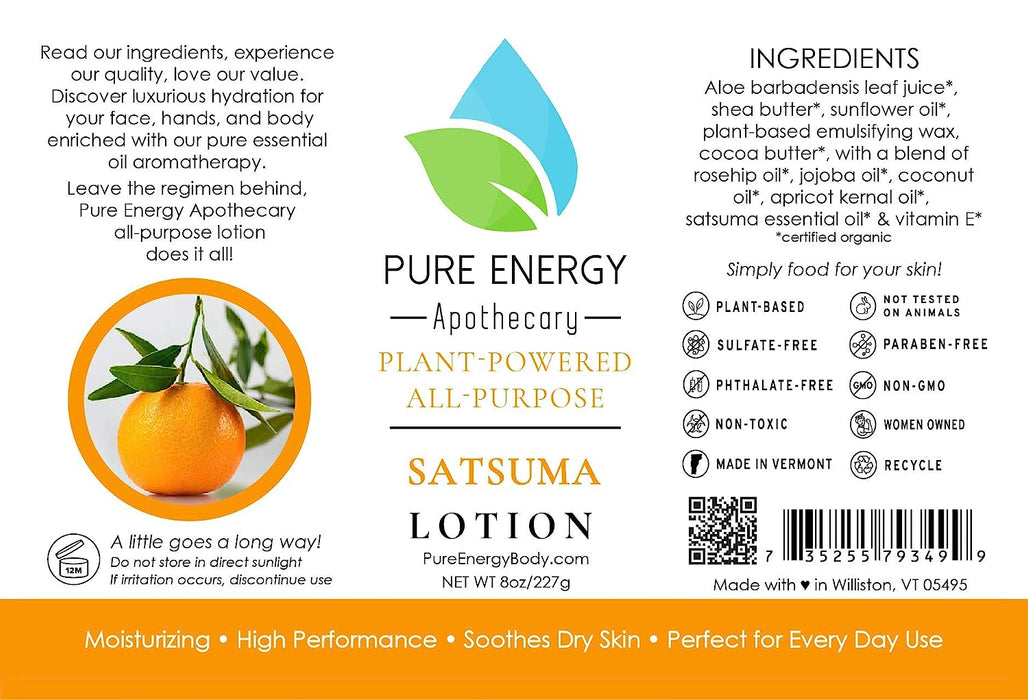 Pure Energy Apothecary SATSUMA Skin Oil 8oz