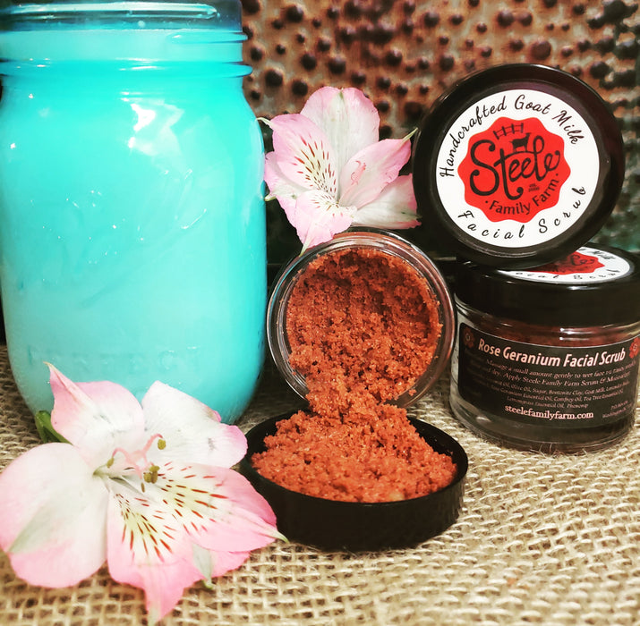 Steele Family Farm Rose Geranium Facial Scrub