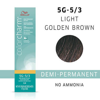 Wella Color Charm Demi-Permanent Haircolor 2oz 6G (6/35) Dark Golden Blonde